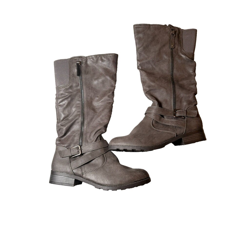 Womens 8.5 White Mountain Calf High Boots Grey